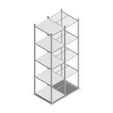 Legbordstelling Medium Duty 2500x550x700mm (hxbxd) 5 niveaus verzinkt beginsectie