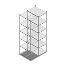 Legbordstelling Medium Duty 3000x550x800mm (hxbxd) 6 niveaus verzinkt aanbouwsectie