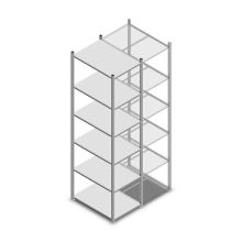 Legbordstelling Medium Duty 3000x550x800mm (hxbxd) 6 niveaus verzinkt beginsectie