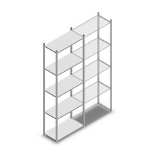 Legbordstelling Light Duty 2500x850x400mm (hxbxd) 5 niveaus beginsectie