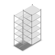 Legbordstelling Medium Duty 3000x850x800mm (hxbxd) 6 niveaus verzinkt aanbouwsectie