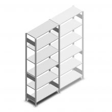 Legbordstelling Heavy Duty 2500x1000x400 mm (hxbxd) 6 niveaus 250 kg beginsectie