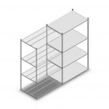 Legbordstelling Medium Duty 2000x1150x700 mm (hxbxd) 4 niveaus verzinkt aanbouwsectie