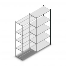 Legbordstelling Medium Duty 2200x1000x800 mm (hxbxd) 5 niveaus antraciet aanbouwsectie