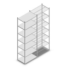 Legbordstelling Medium Duty 3000x1000x600 mm (hxbxd) 7 niveaus verzinkt beginsectie