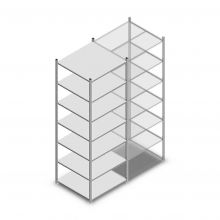 Legbordstelling Medium Duty 3000x850x800 mm (hxbxd) 7 niveaus verzinkt beginsectie