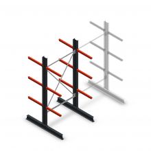 Medium draagarmstelling dubbelzijdig 2500x1250x600 mm (hxbxd) 3 niveaus beginsectie