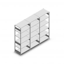 Voordeelrij legbordstelling Heavy Duty 2500x3000x600 mm (hxbxd) 6 niveaus 250 kg