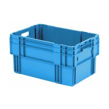Stapelbare, nestbare transportkrat DTK0 600x400x320 mm (lxbxh) blauw