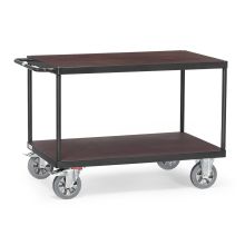 Tafelwagen, zwaarlastwagen 1200 kg 1000x700 met 2 houten etages antraciet