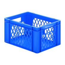 Stapelbare transportkrat TK1 400x300x210 mm (lxbxh) blauw