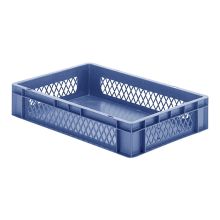 Stapelbare transportkrat TK1 600x400x120 mm (lxbxh) blauw