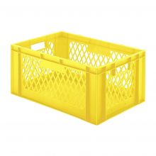 Stapelbare transportkrat TK1 600x400x270 mm (lxbxh) geel