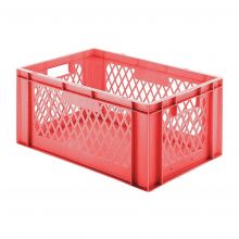 Stapelbare transportkrat TK1 600x400x270 mm (lxbxh) rood