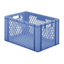 Stapelbare transportkrat TK1 600x400x320 mm (lxbxh) blauw