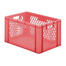 Stapelbare transportkrat TK1 600x400x320 mm (lxbxh) rood
