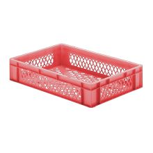 Stapelbare transportkrat TK2 600x400x120 mm (lxbxh) rood