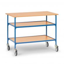 Verrijdbare tafel 150 kg 1120x650 met 3 houten etages