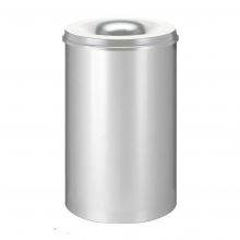 Vlamdovende papierbak 110 liter zilver