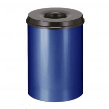 Vlamdovende papierbak 30 liter blauw-zwart