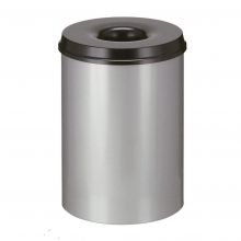Vlamdovende papierbak 50 liter grijs-zwart