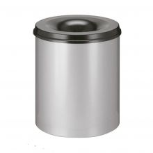 Vlamdovende papierbak 80 liter aluminiumgrijs-zwart
