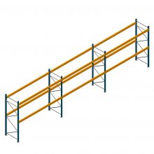 Voordeelrij gebruikte JH MPB palletstelling 3500x10300x1100 mm (hxbxd) 2 niveaus