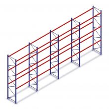 Voordeelrij deels gebruikte Mecalux palletstelling 5000x11300x1100 mm (hxbxd) 3 niveaus