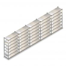 Voordeelrij gebruikte Schaefer R3000 legbordstelling 2300x6580x600mm (hxbxd) 7 niveaus