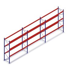 Voordeelrij gebruikte palletstelling Esmena 4000x10950x1000mm (hxbxd) 3 niveaus