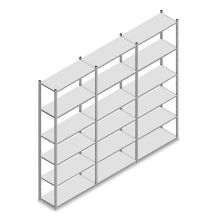 Voordeelrij legbordstelling Light Duty 2500x3000x400 mm (hxbxd) 6 niveaus