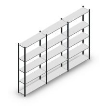 Voordeelrij legbordstelling Medium Duty 2000x3000x300 mm (hxbxd) 5 niveaus antraciet