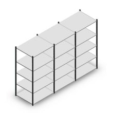 Voordeelrij legbordstelling Medium Duty 2000x3000x800 mm (hxbxd) 5 niveaus antraciet