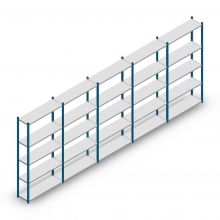 Voordeelrij legbordstelling Medium Duty 2200x5000x300 mm (hxbxd) 5 niveaus blauw