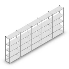 Voordeelrij legbordstelling Medium Duty 2200x5000x400 mm (hxbxd) 5 niveaus verzinkt