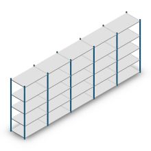 Voordeelrij legbordstelling Medium Duty 2200x5000x600 mm (hxbxd) 5 niveaus blauw