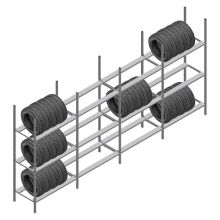 Voordeelrij bandenstelling Medium Duty 2000x4000x700 mm (hxbxd) 3 niveaus