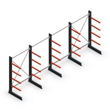 Voordeelpartij medium draagarmstelling enkelzijdig 2500x4000x600 mm (hxbxd) 4 niveaus