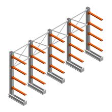 Voordeelrij medium draagarmstelling IT enkelzijdig 2455x4800x800 mm (hxbxd) 4 niveaus