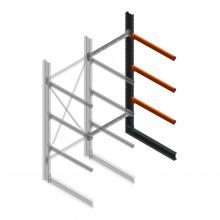 Zware draagarmstelling enkelzijdig 3000x1200x1000mm (hxbxd) 3 niveaus aanbouwsectie