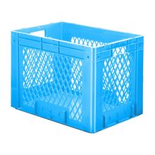 Zware stapelbare transportkrat VTK1 600x400x420 mm (lxbxh) blauw
