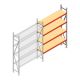 Grootvakstelling AR 2250x1610x500 mm (hxbxd) 4 niveaus verzinkt aanbouwsectie