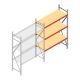 Grootvakstelling AR 2000x1610x600 mm (hxbxd) 3 niveaus verzinkt aanbouwsectie