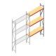 Grootvakstelling AR 3000x1610x500 mm (hxbxd) 3 niveaus verzinkt aanbouwsectie met voorgemonteerde frames