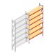 Grootvakstelling AR 3000x1610x400 mm (hxbxd) 6 niveaus verzinkt aanbouwsectie met voorgemonteerde frames