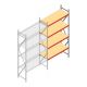 Grootvakstelling AR 3000x1850x600 mm (hxbxd) 4 niveaus verzinkt aanbouwsectie met voorgemonteerde frames