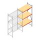 Grootvakstelling AR 3000x1850x800 mm (hxbxd) 3 niveaus verzinkt aanbouwsectie met voorgemonteerde frames