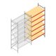 Grootvakstelling AR 3000x1610x800 mm (hxbxd) 6 niveaus verzinkt aanbouwsectie met voorgemonteerde frames