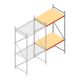 Grootvakstelling AR 3000x1850x1000 mm (hxbxd) 2 niveaus verzinkt aanbouwsectie met voorgemonteerde frames