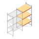 Grootvakstelling AR 3000x1850x1000 mm (hxbxd) 3 niveaus verzinkt aanbouwsectie met voorgemonteerde frames